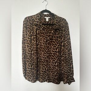 HM XL leopard blouse